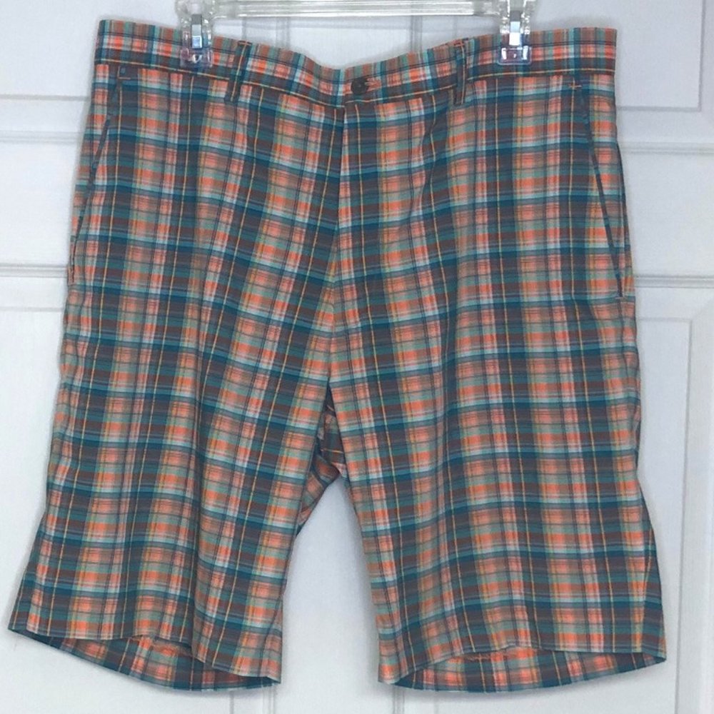 Men's Louis Raphael Plaid Golf Shorts  36